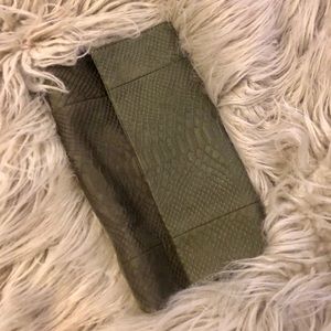 Snakeskin Patterned Clutch